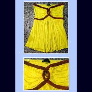 NWOT Sky Bright Canary Yellow Top